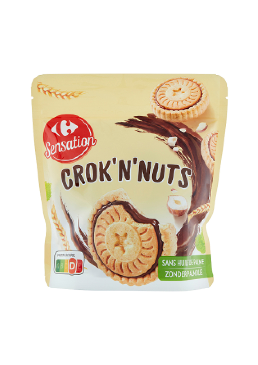 Carrefour Sensation Biscotti con Crema di Nocciole Crok'n'Nut 240gr