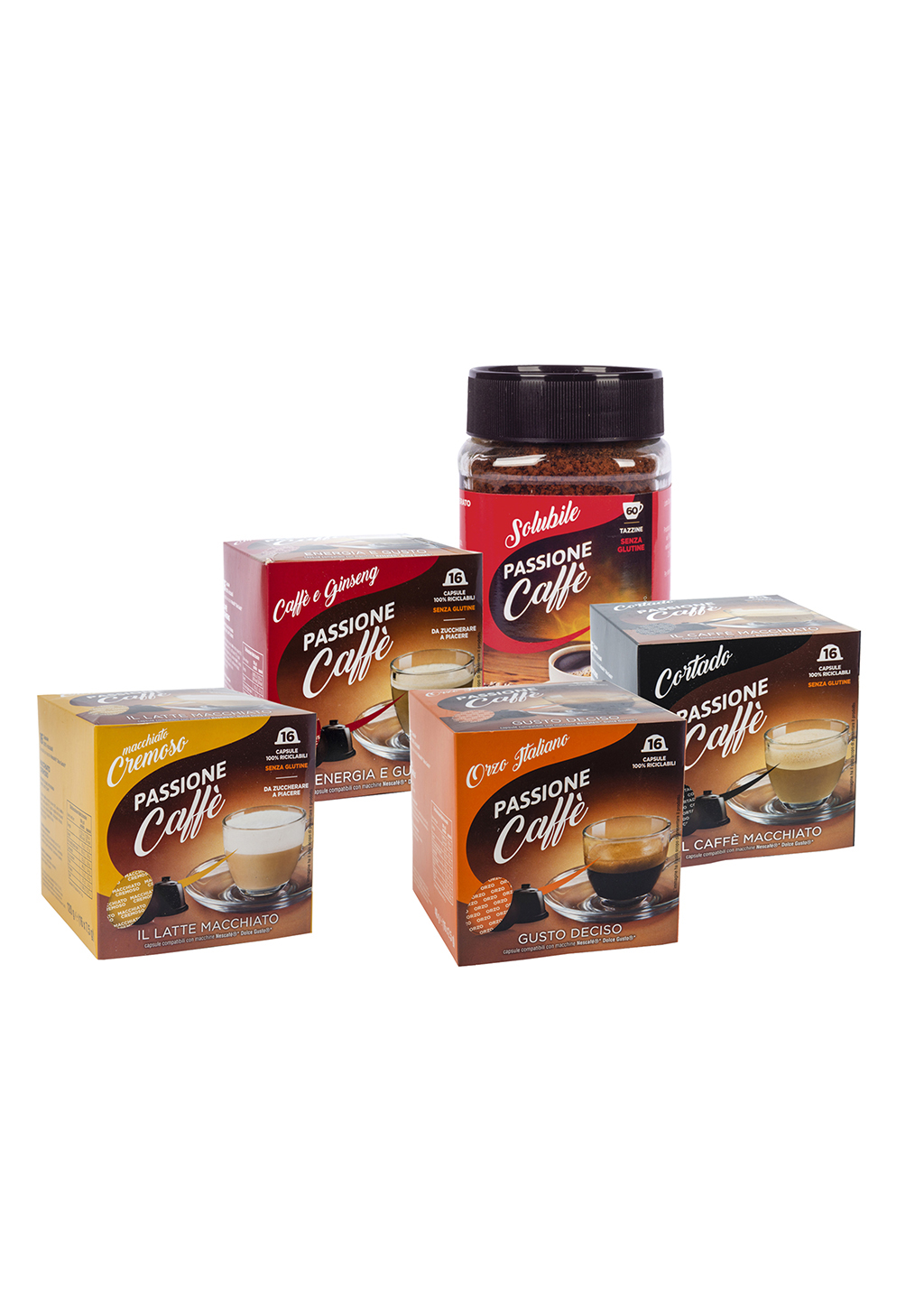 Capsules and soluble coffee line PASSIONE CAFFE ' 