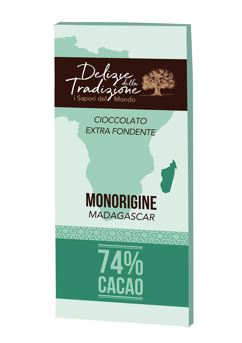 DELIZIE DELLA TRADIZIONE I SAPORI DAL MONDO Tavoletta di Cioccolato Extrafondente 74% Monorigine Madagascar 100 g